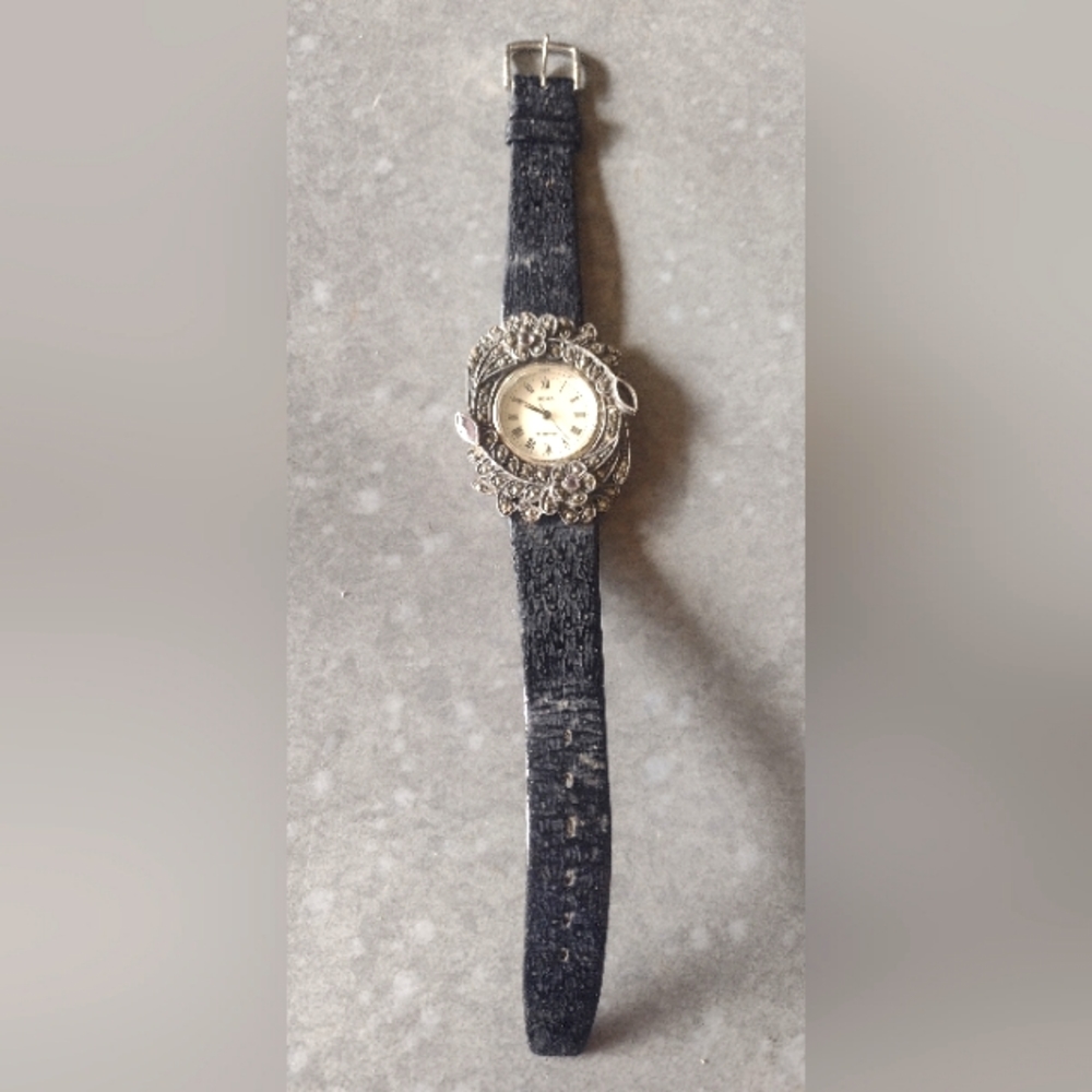 Boma watch. Vintage with genuine leather black band.